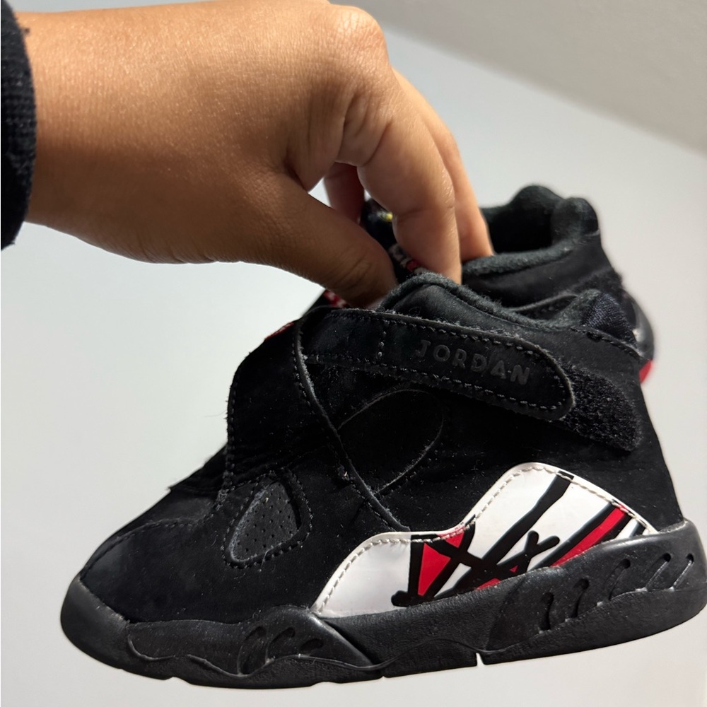 Jordan Kids Black and Red Sneakers